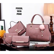 [Ready Stock] Fossil Classic Handbag (4 in 1)