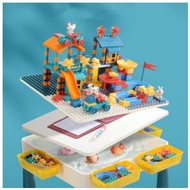 Multi-Function Children Lego Table Blocks Learning Playing & Study Drawing Lego Duplo Table & Kids D
