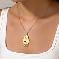 1 Piece of Devil's Eye Pendant Necklace, Customizable Name, Meaning Protection and Luck, Suitable fo