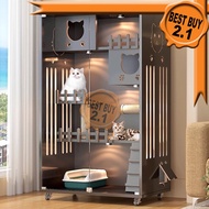 Wooden Cat Cage Large Cat House Pet Villa Sangkar Kucing Besar Rumah Kucing Indoor Cats Cages