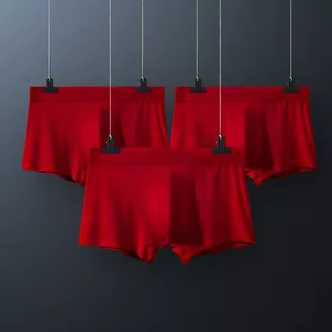 Men's underwear Men's boxers This man's gift is a pig red wedding thin boxers bottom shorts