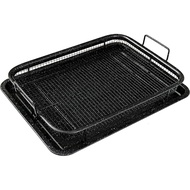 2-Piece Non-Stick Air Fryer Tray Bakeware Set for Oven with Crisper Pan and Cookie Sheet, 13 x 9-Inc
