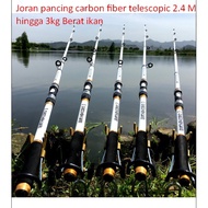 Carbon fiber telescopic fishing rod 2.4 M to 3kg Fish weight