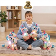 Led rainbow unicorn horse doll, girls' toy, latest unicorn horse doll