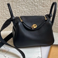 Hermes mini Lindy 黑金B刻有購證