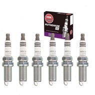 6 pc NGK Ruthenium HX Spark Plugs compatible with Volvo S80 3.0L 3.2L L6 2007-2015