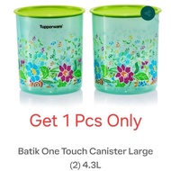 TUPPERWARE Batik One Touch Canister Large 4.3L(1)