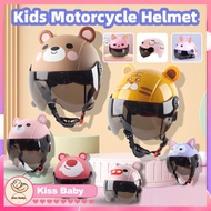 Permanen asal ♬CODKids Helmet Motorcycle Safety Helmet Budak Motor Helmet Scooter Full Face Cartoon Helmet Topi Keledar Kanak Kanak✰