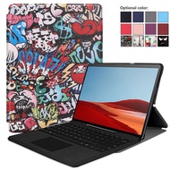 Surface Pro X Case, 13" Slim Cover + PU Leather Shockproof for Microsoft Go 2 3 Pro 4 5 6 7 8