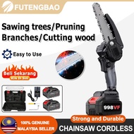 998VF Cordless Chainsaw 6 inch Rechargeable Mini Chainsaw Logging Saw Chainsaw ranch Saw Wood Pruning Potong Pokok