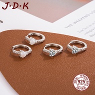 JDK 925 Silver Zircon Earrings New Opal Stone