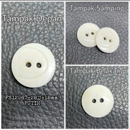 White blazer buttons size 28L 18mm/ EXPORT QUALITY FS12067-28 White