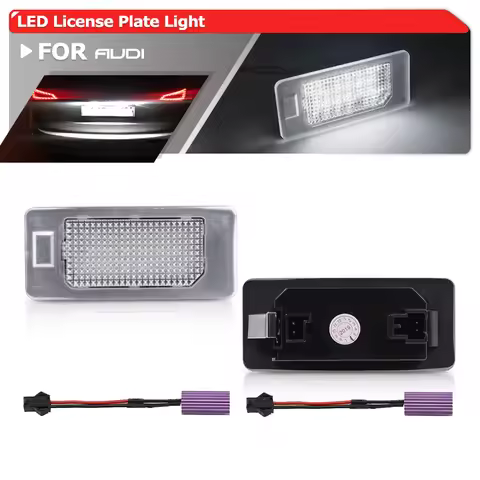 2x Canbus Error Free White Led Number License Plate Light For Audi A1 8X A3 8V A4 S4 B8 A5 S5 8T A6 