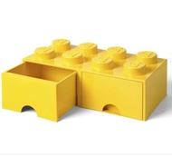 Room Copenhagen 樂高 LEGO 八凸抽屜收納箱-黃色(40061732)送禮