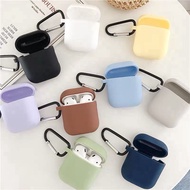 Genuine Case Protective Case Airpod 1 2 i12 Tws Shockproof Charging Box - With Silicone Hook