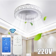 50CM Remote Control Bedroom Decor Ventilator Lamp Air Invisible Silent Smart LED Ceiling Fan Fans with Lights