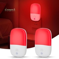 LED Night Light with 670nm Red Light for Sleep, 2 Pack Featuring Dusk to Dawn Photo Sensor, US Wall 