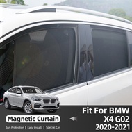 For BMW X4 G02 2019-2023 Car Sunshade Front Windshield Magnetic Mesh Curtain Rear Side Window Sun Vi