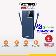 [Remax Energy] RPP-500 10000mAH Suji Series 20W+22.5W PD+QC Super Fast Charging Power Bank With Cable