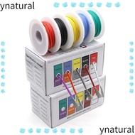 YNATURAL Heat Resistant 5m X5 Rolls Copper Wire 24/22/20/18AWG Stranded Cable TCVK