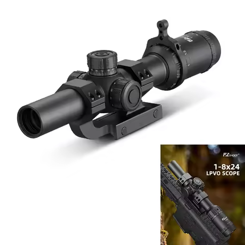 EZshoot 1-8x LPVO Rifle Scope Optics Sighting Rangefinder Reticle Riflescope with 30mm Cantilever Mo