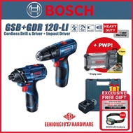 BOSCH 12V Drill Combo GSB 120-LI + GDR 120-LI Cordless Impact Drill Driver GSB120 GDR120