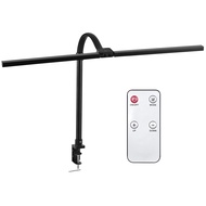 โคมไฟตั้งโต๊ะ LED สองหัว 24W พร้อมโคมไฟตั้งโต๊ะหรี่แสงได้แบบคลิปสําหรับศึกษาในสํานักงาน 80CM DOUBLE 