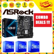 ASROCK H410M-HDV INTEL MOTHERBOARD + INTEL CPU COMBO PROMO G6400 i3-10100F i5-10100F I7-10700F i9-10