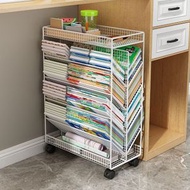 全城熱賣 - 時尚多用途活動置物架 (活動滾輪)可移動書架 42x23x65cm 顏色 白色