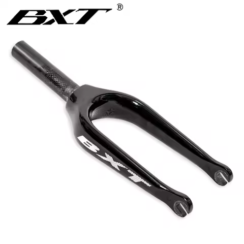 BXT 3K Carbon Fiber Bicycle Forks for Kids, Balance Bike, Front Forks, 3K, 12 ", Newset