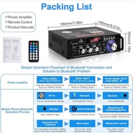 MERAH SMART (PCB Red)Kerndy BT-298A Bluetooth EQ Audio Amplifier Karaoke Home Theater FM Radio 600w.