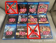 聯絡見圖：PS4 聖鬥士星矢 生化危機 Call of duty last of us 超級機器人大戰 太鼓 god of war sleeping dog