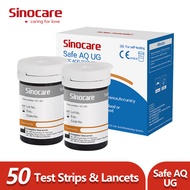 50PCS Sinocare Uric Acid Test Strips for Safe AQ UG Blood Glucose Meter Uric Acid Test Kit only