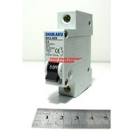 MCB SHUKAKU BLACK 1 Ampere 220 W SNI I Electric Circuit Breaker Stut C1 1A 220W Good