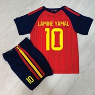 Spain Home 2026 Kids Football Jersey Set Spain 2026 World Cup Kids Football Jersey Premium Kids Foot