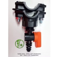 Combination fitting (20 set) - Saddle clamp 32mm to 16/20mm QAV (20 set)