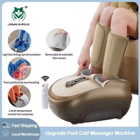 Electric Foot Massage Machine Kneading Roller 8D Airbag Compress Heating Shiatsu Multifunctional Foo