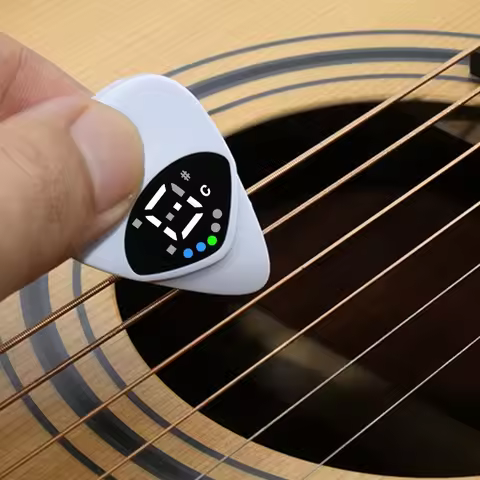 Guitar LED Screen Display Tuner Ukulele Two-in-one Pick Tuner Twelve-tone Equal Temperament Multi-fu