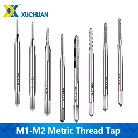 1pc HSS Metric Tap Mini Thread Tap Right Hand Straight Flute Machine Screw Tap M1 M1.1 M1.2 M1.4 M1.