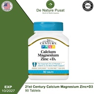 (BISA COD) 21st century calcium magnesium zinc d3 90 tablet ORIGINAL MADE IN USA