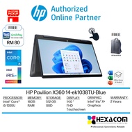 HP X360 14 Touch 2-In-1 TOUCH SCREEN ek1038TU Blue ek1039TU Silver (Intel i5-1335U/16GB/512GB SSD/In