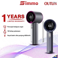 Simmo kipas Handheld Fan 100 gears 4000mAh Ultra Speed kipas mini LED Screen Display fan portable ki