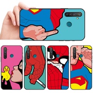 Soft black phone case for Realme 7 8 8S 8i 9i 5g 10 Pro Plus Marvel Movie Parodies casing Anti fall 