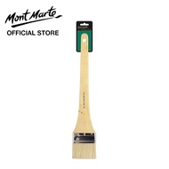 Mont Marte Long Handle Gesso Brush Size 6 - Premium Hog Bristle for Gesso, Varnish & Primer Applicat