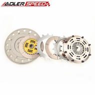 ADLERSPEED Sprung Clutch Twin Disc Kit + Flywheel For Lancer EVO Evolution 4 5 6 7 8