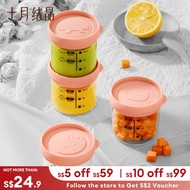 TEN-M JOURNEY 4-Pcs Baby Food Storage Container - Stackable & Steamable Snack Jars for Food Storage