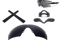 Galaxy Replacement Lenses + Earsocks + Nose Pad For Oakley Si Ballistic M Frame 2.0 Z87 Black