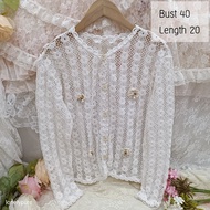 No brand 3D Floral Knitted Coat Second Hand