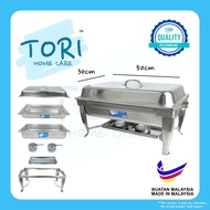 TORI HOME Stainless Steel Full Size Chafing Dish Set | Buffet Serving Set | Takung Kenduri | Rectang