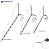 NOBELJIAOO 5PCS Small Copper Tube Balance Carpfishing Line Group Anti-Winding Balance Connector Fish